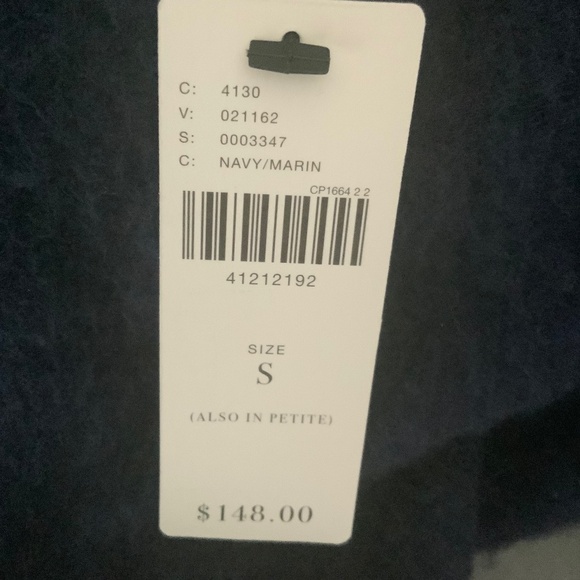 Anthropologie NWT Bailey/44 Metro Navy Blue Sweatshirt Cold Shoulder Dress S - Picture 9 of 11